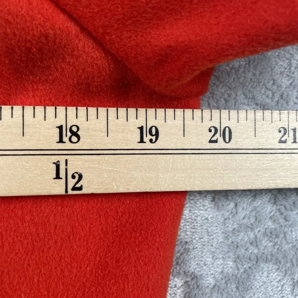 Tory Burch Coat Womens 12 Red w/ Gold Buttons 100% Wool‎ Double Breasted